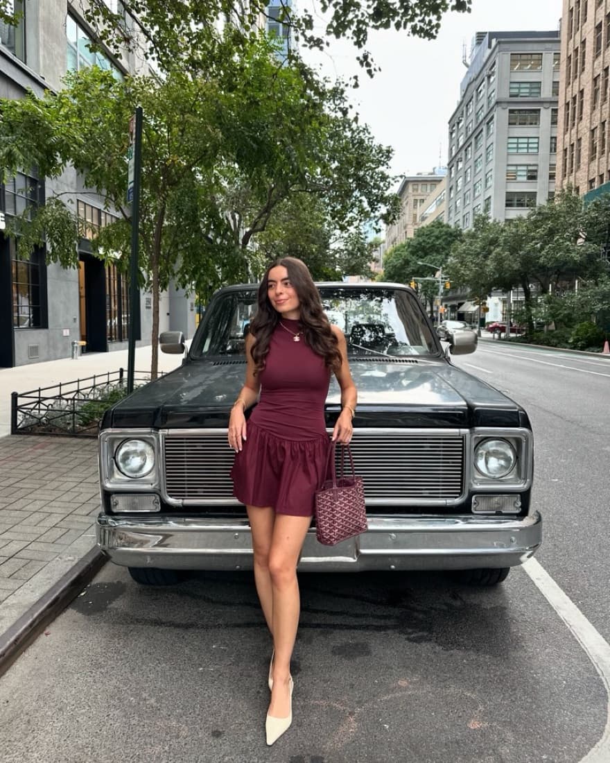 WeWoreWhat Burgundy Mini Dress - Image 5