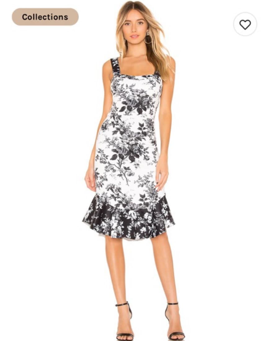 Black and White Midi Dress - Image 1