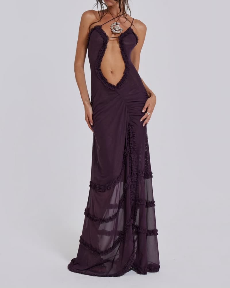 Jaded London Fatale Maxi Dress in Dusk - Image 1