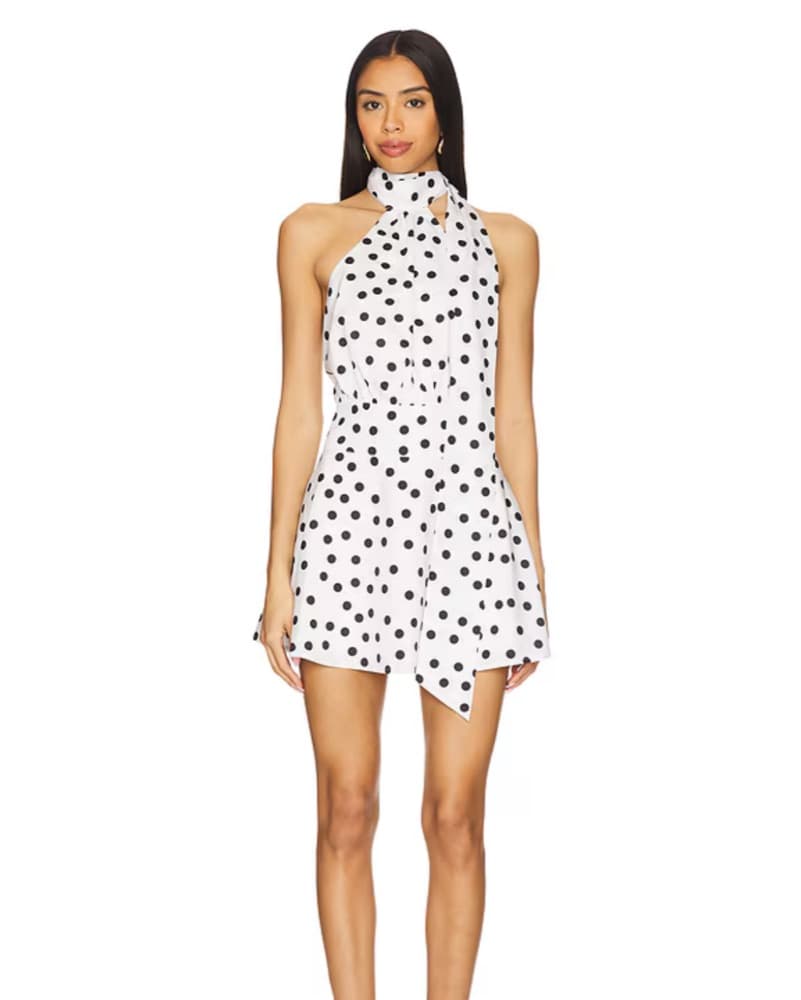 Brienne Mini Dress (in Polka Dots) - Image 4