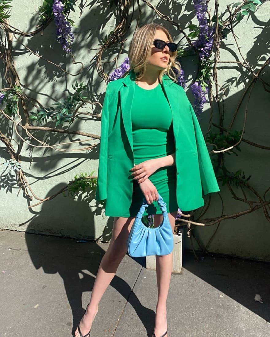 Bodycon Green Dress  - Image 1