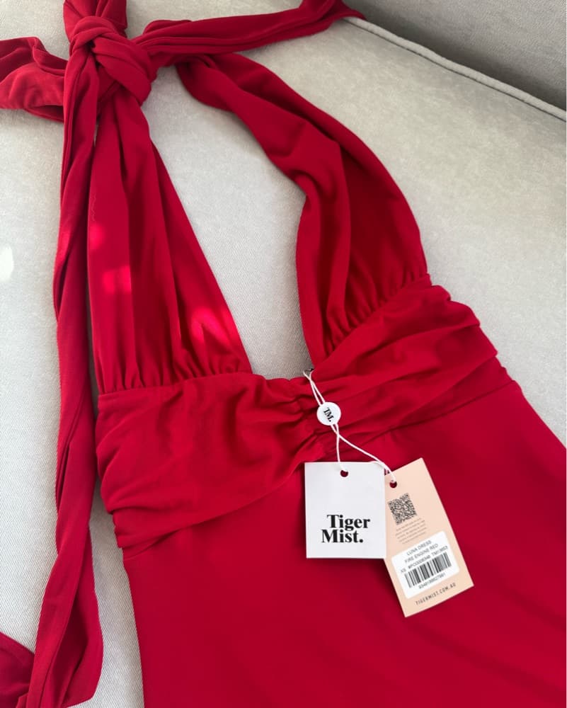 Tigermist Lunar Mini Dress - Red  - Image 1