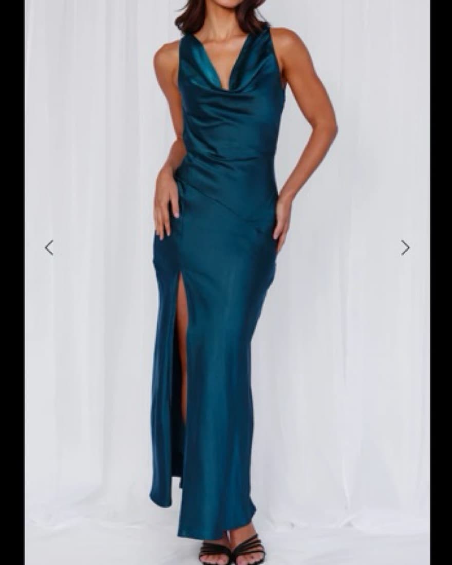 Hello Molly Cowl Satin Maxi Dress - Image 1