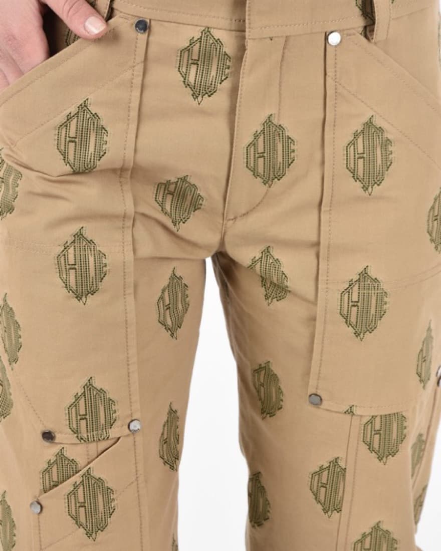 Chloé Logoed Cotton Cargo Pants-Size 36 - Image 5