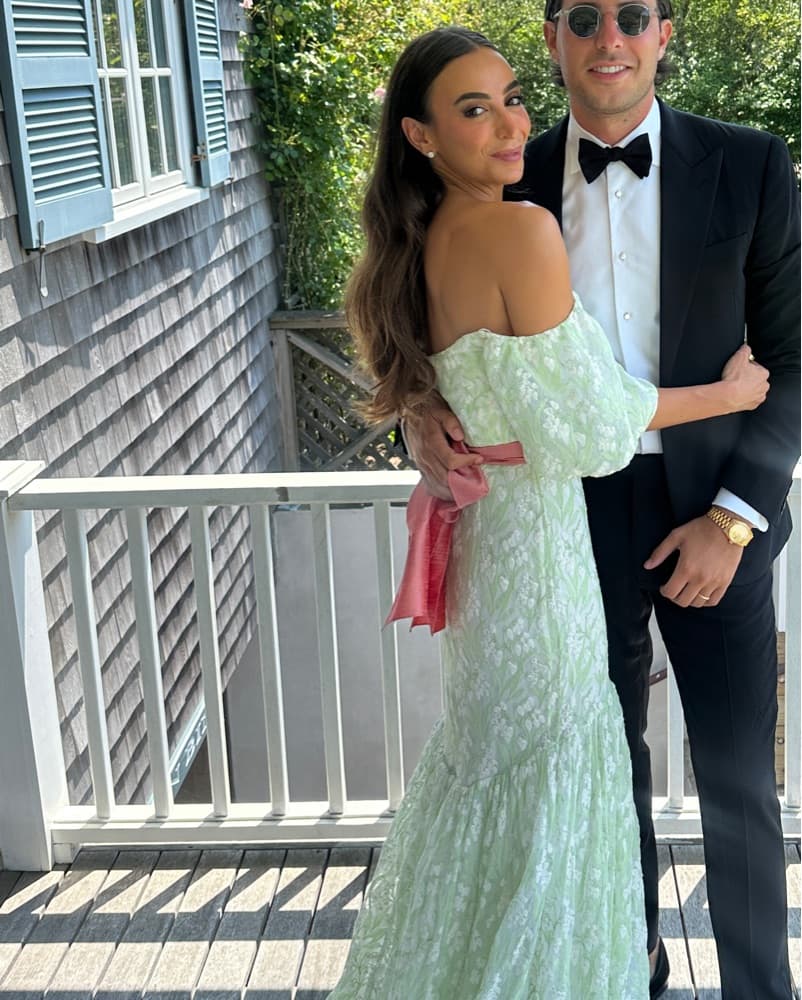Markarian Mint Green Lace Gown - Image 4