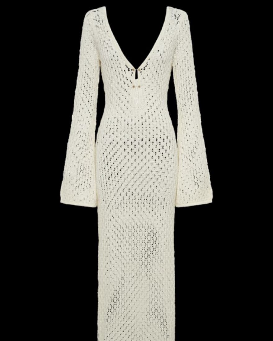 Crochet Maxi Dress / Coverup - Size XS - Image 2