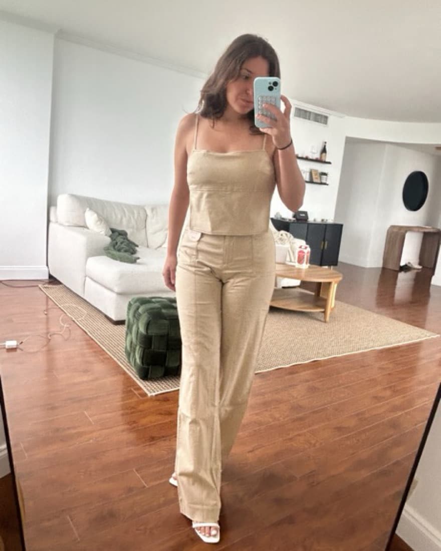 Camila Coelho Nude Crop & Pant Set - Image 2