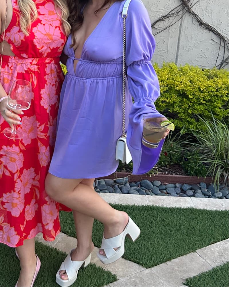 WeWoreWhat Purple Cocktail Dress - Image 2
