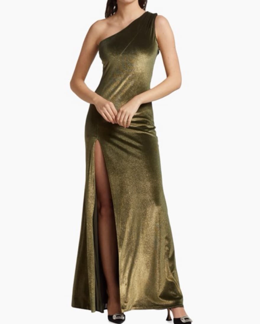 Galvan Off Kilter One Shoulder Gown  - Image 2