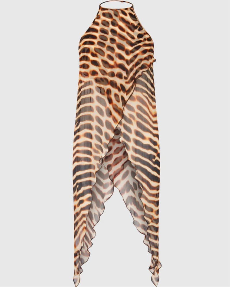 Rat & Boa Cheetah Print Chiffon Top - Image 3
