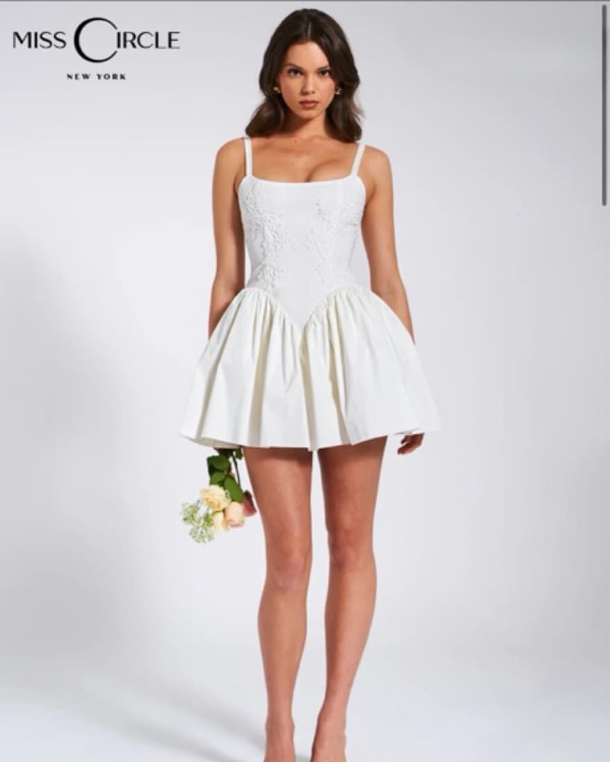 Kadi White Corset Mini Dress - Image 1