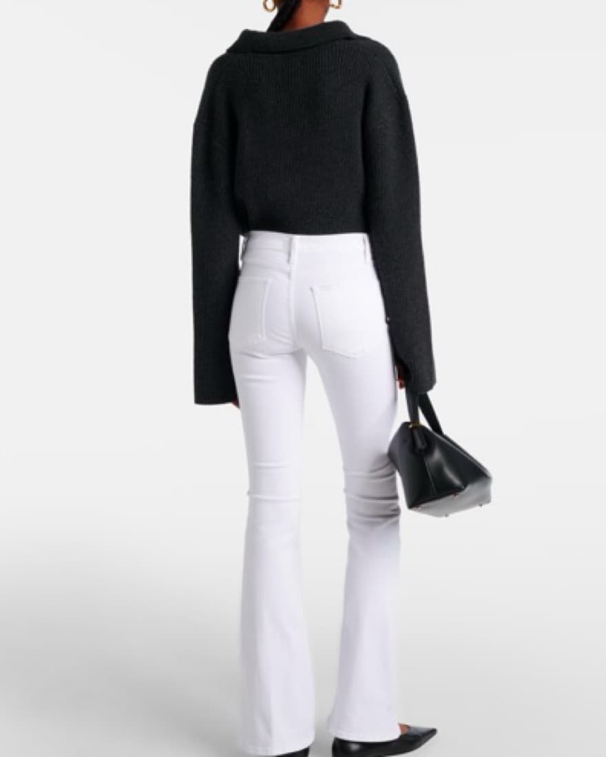 FRAME le high flare white jeans - Image 2