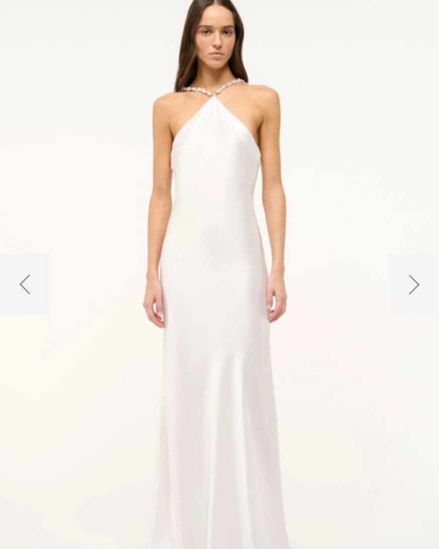 STAUD Satin Halter Gown - Image 3