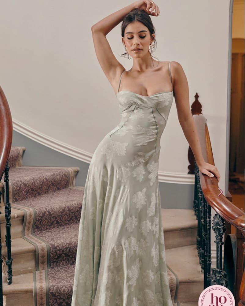 Elegant Satin Maxi Dress - Image 1