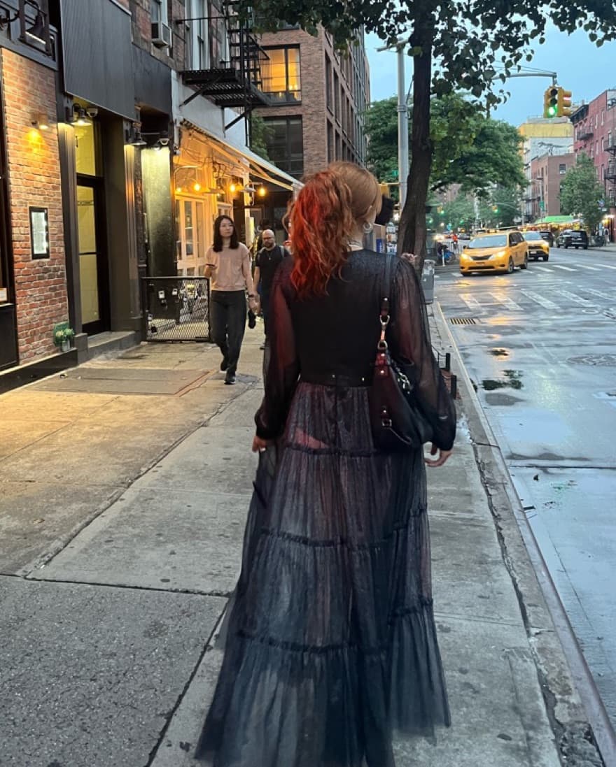 Black Sheer Maxi Dress - Image 2