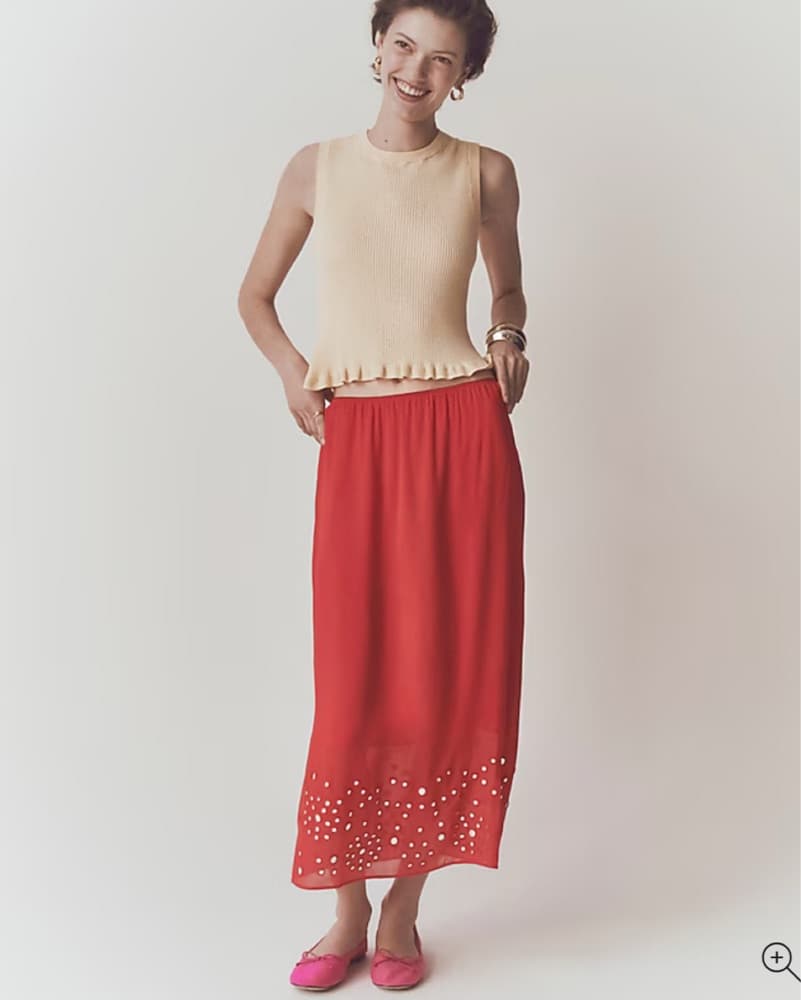 Chiffon Mirrored Slip Skirt - Image 2