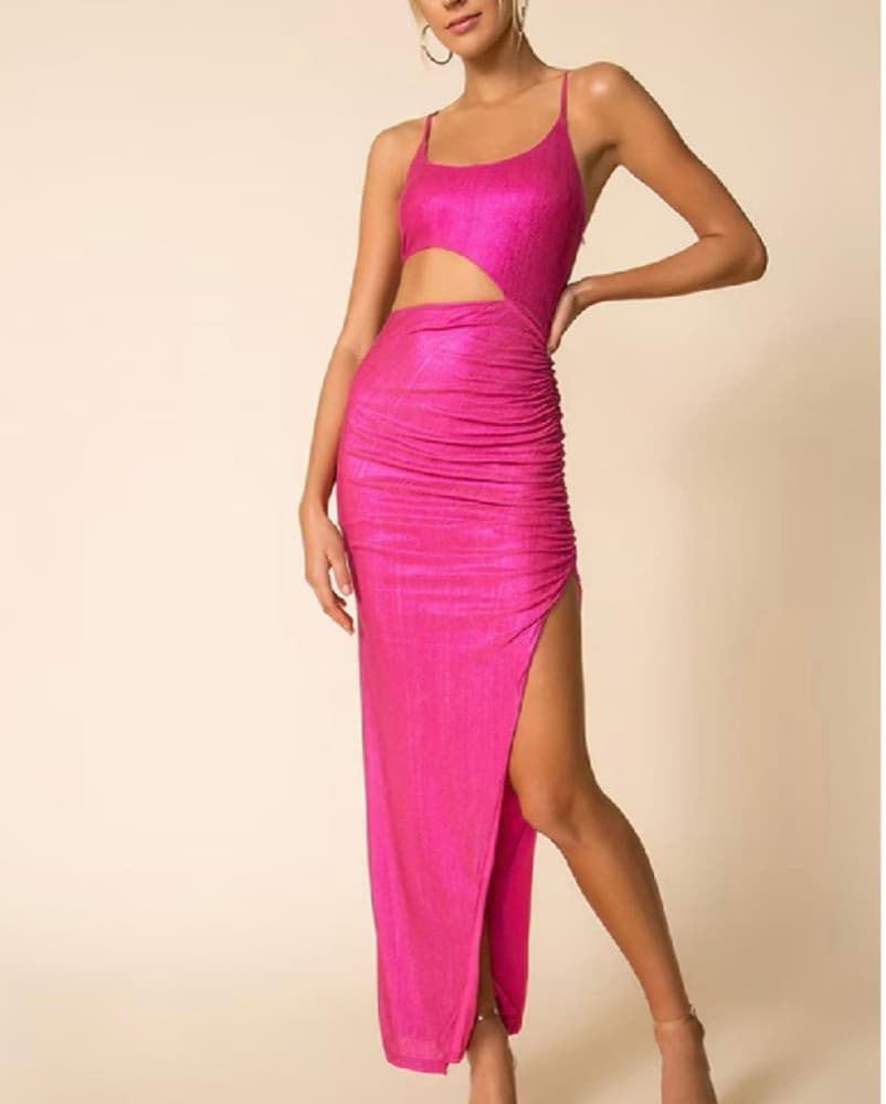 Pink Cut Out Dress - Image 2