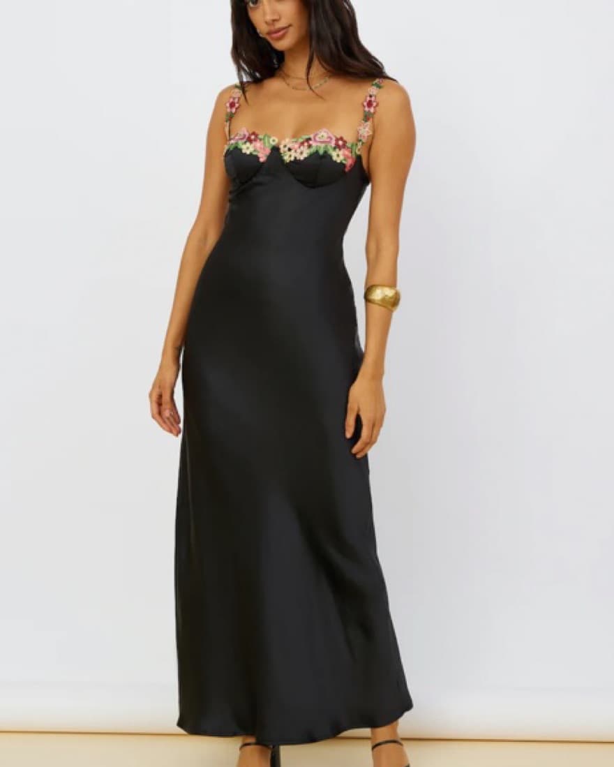 Fortunate One Black Maxi Dress  - Image 1