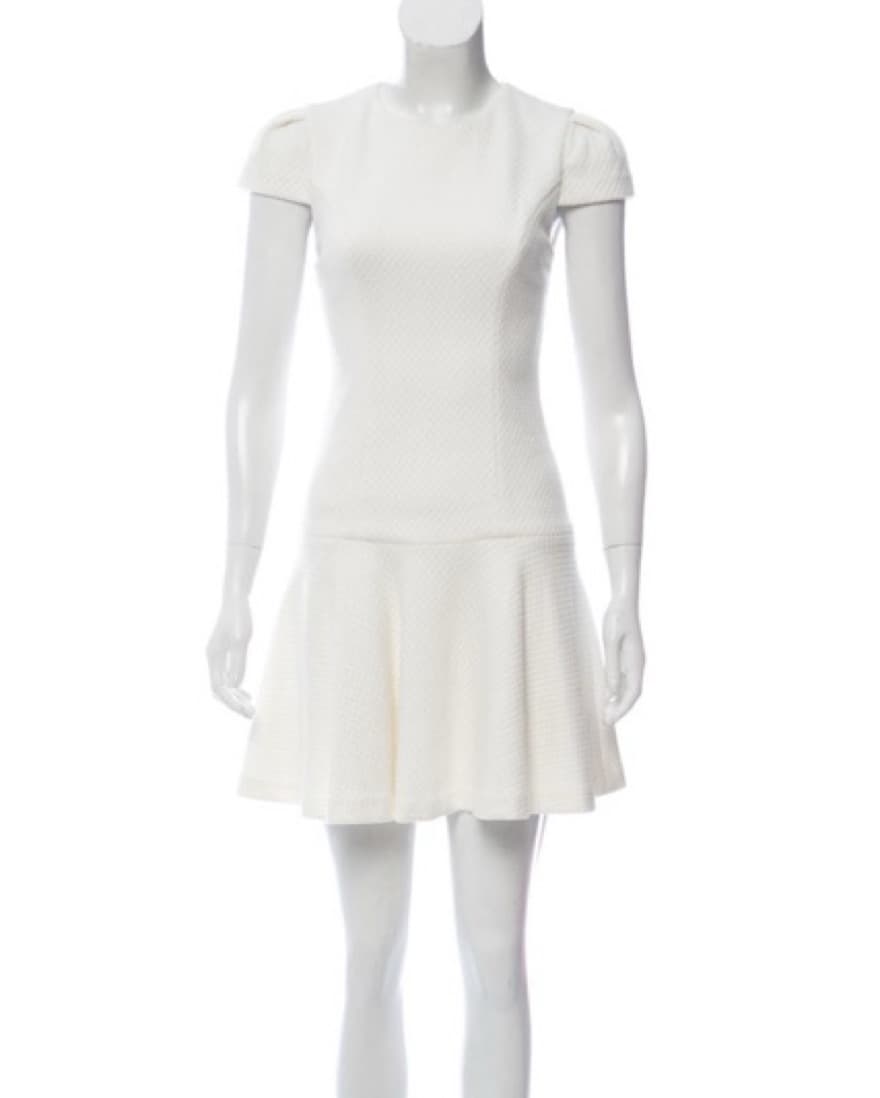 Alice & Olivia White Cap Sleeve Dress - Image 1
