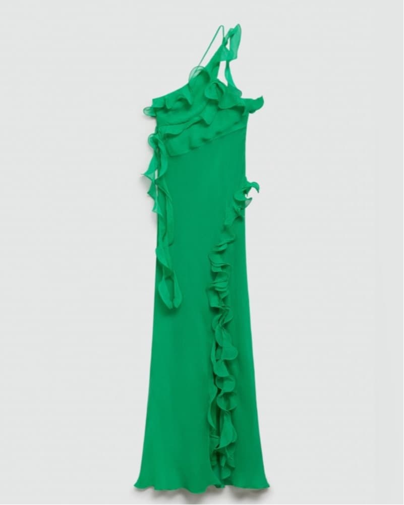 Mango Asymmetrical Ruffle Dress - Image 2