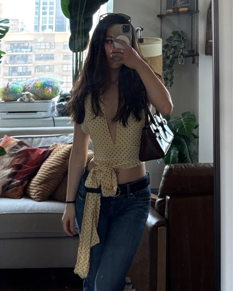 With Jean Rendezvous Top In Yellow - Image 3