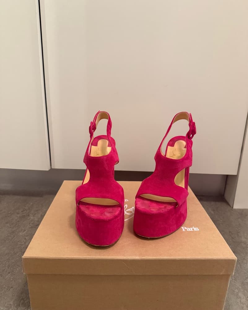 Christian Louboutin Foolish Pink Sandals - Image 3