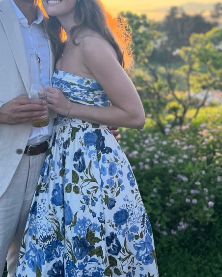 Reformation Blue Floral Maxi Dress - Image 2