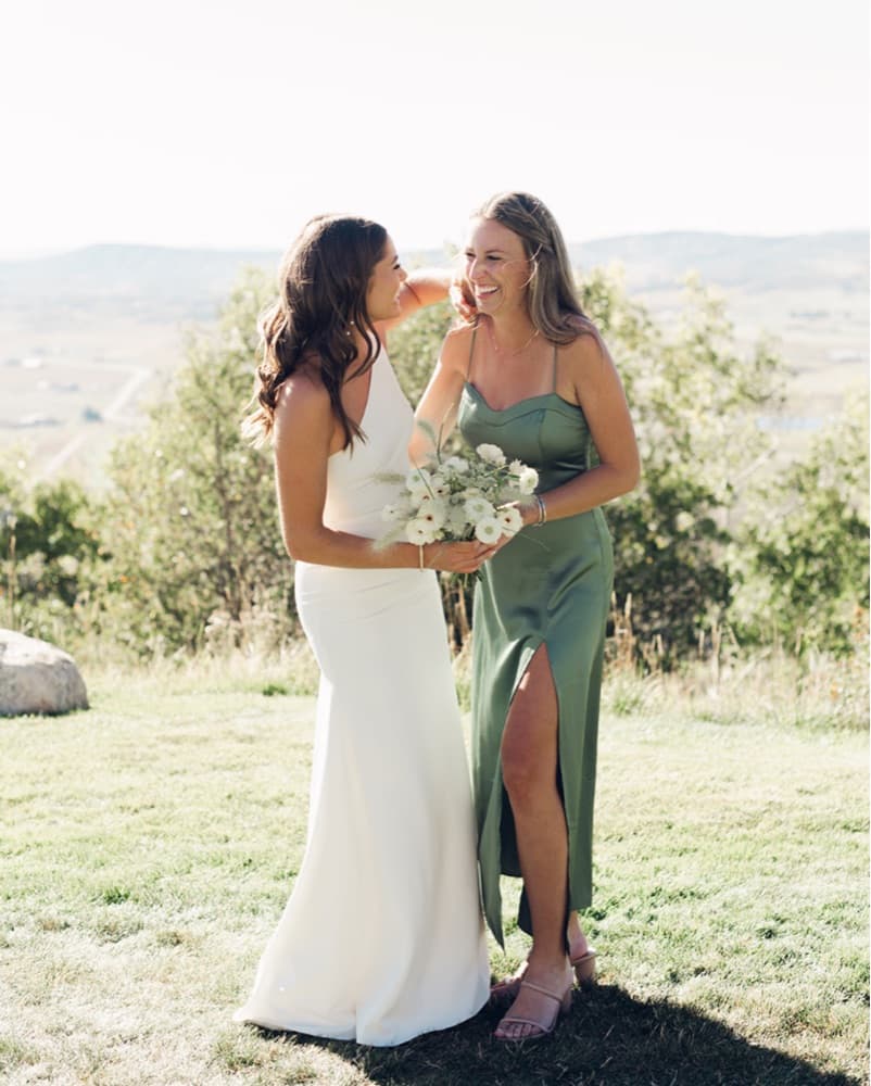 Green Bridesmaid Dress - Image 2