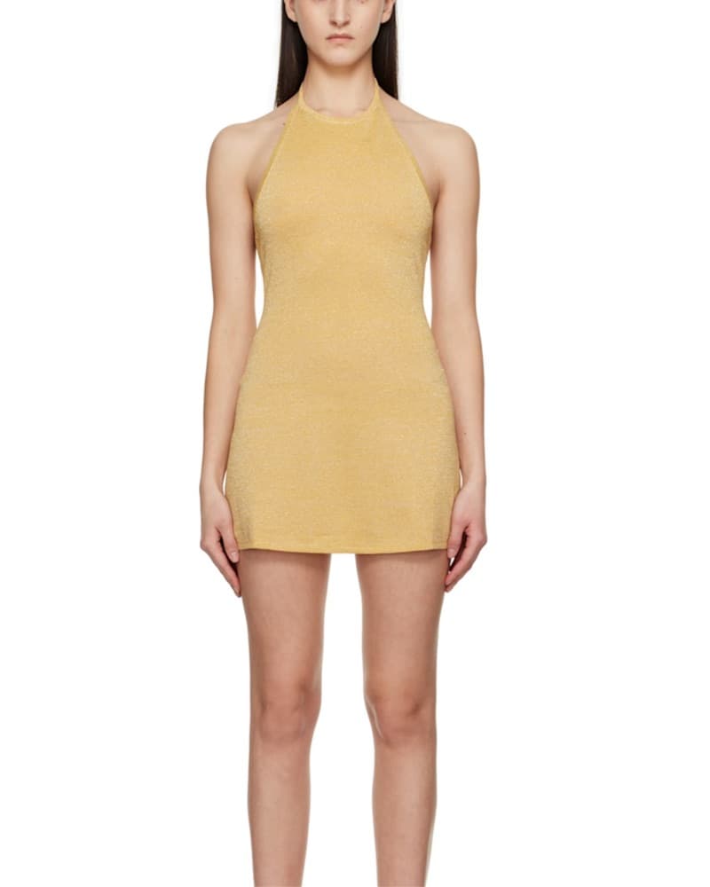 Miaou Gold Bianca Minidress - Image 4