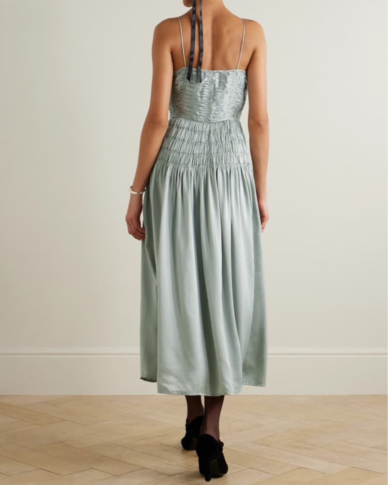Doen Ambrosia bow-detailed silk-satin - Image 2