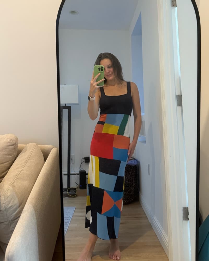 Staud Geometric Patchwork Maxi Dress - Image 3
