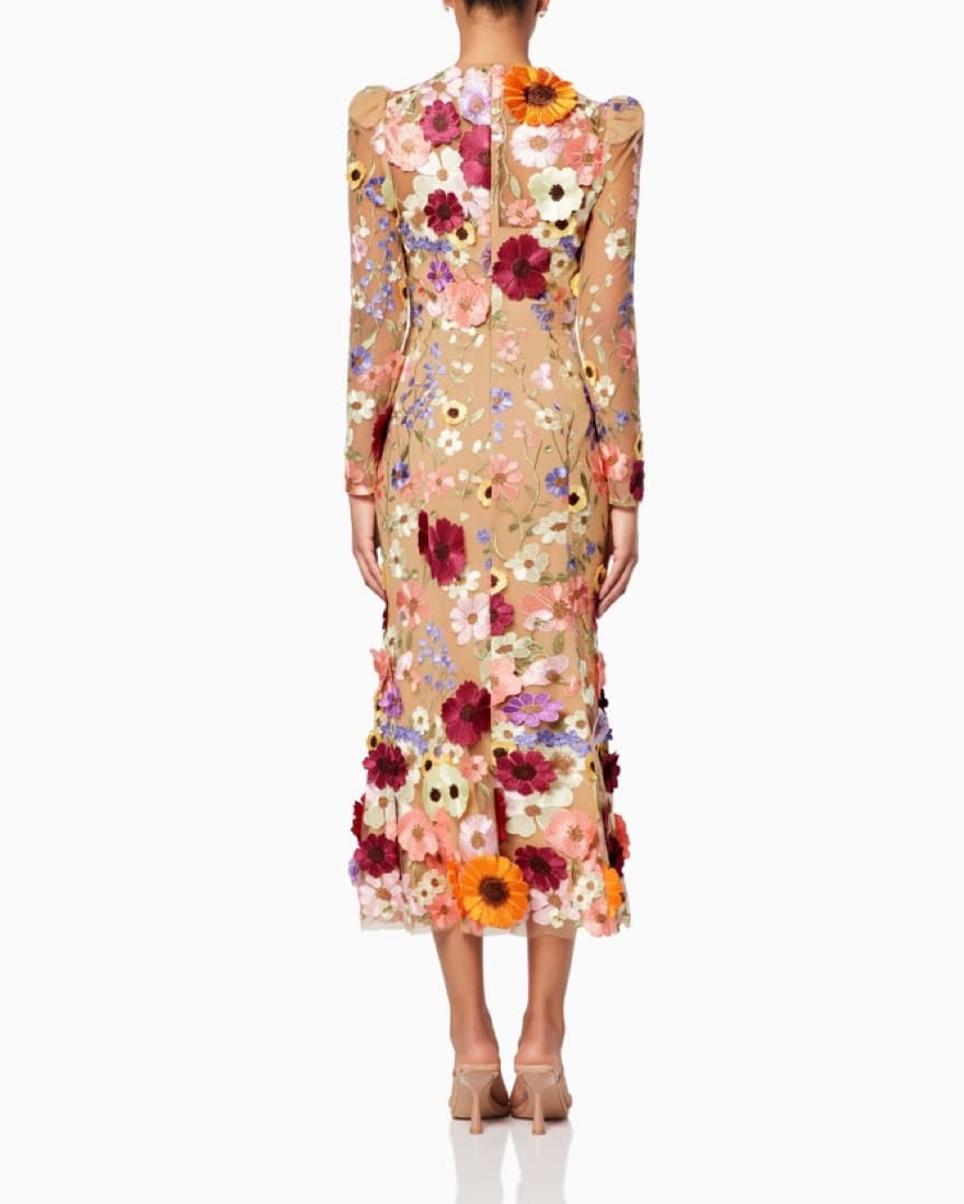 Elliatt 3D Floral Midi Dress  - Image 5