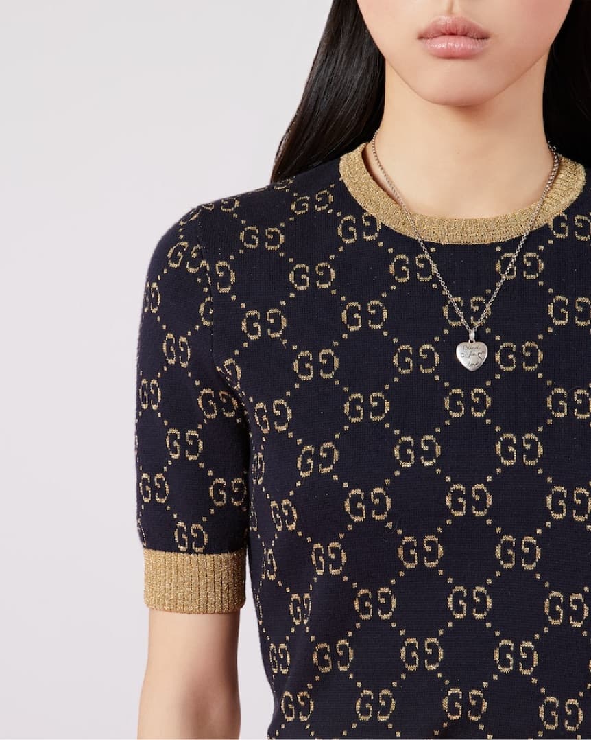 Glamorous Gucci Gold Knit Top - Image 2