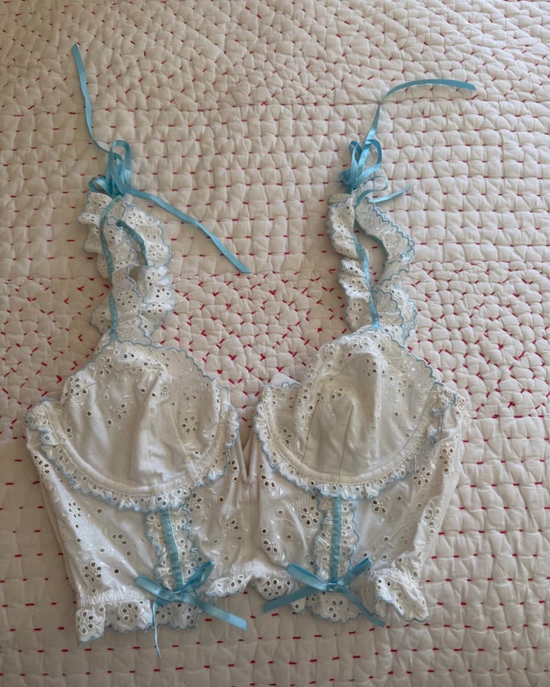 For Love & lemons White Eyelet Corset - Image 3