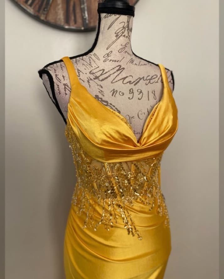 NEW Yellow Corset Prom Dress  - Image 2
