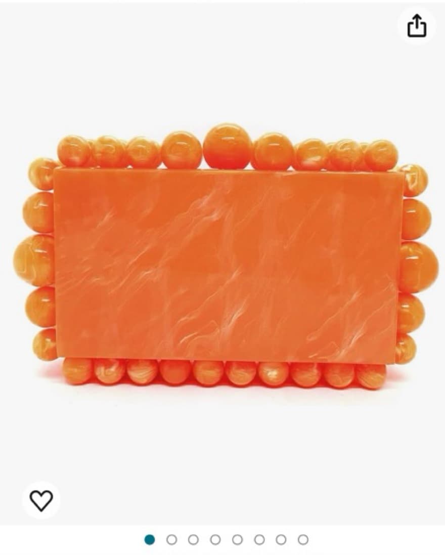 Orange Beaded Clutch - Image 1