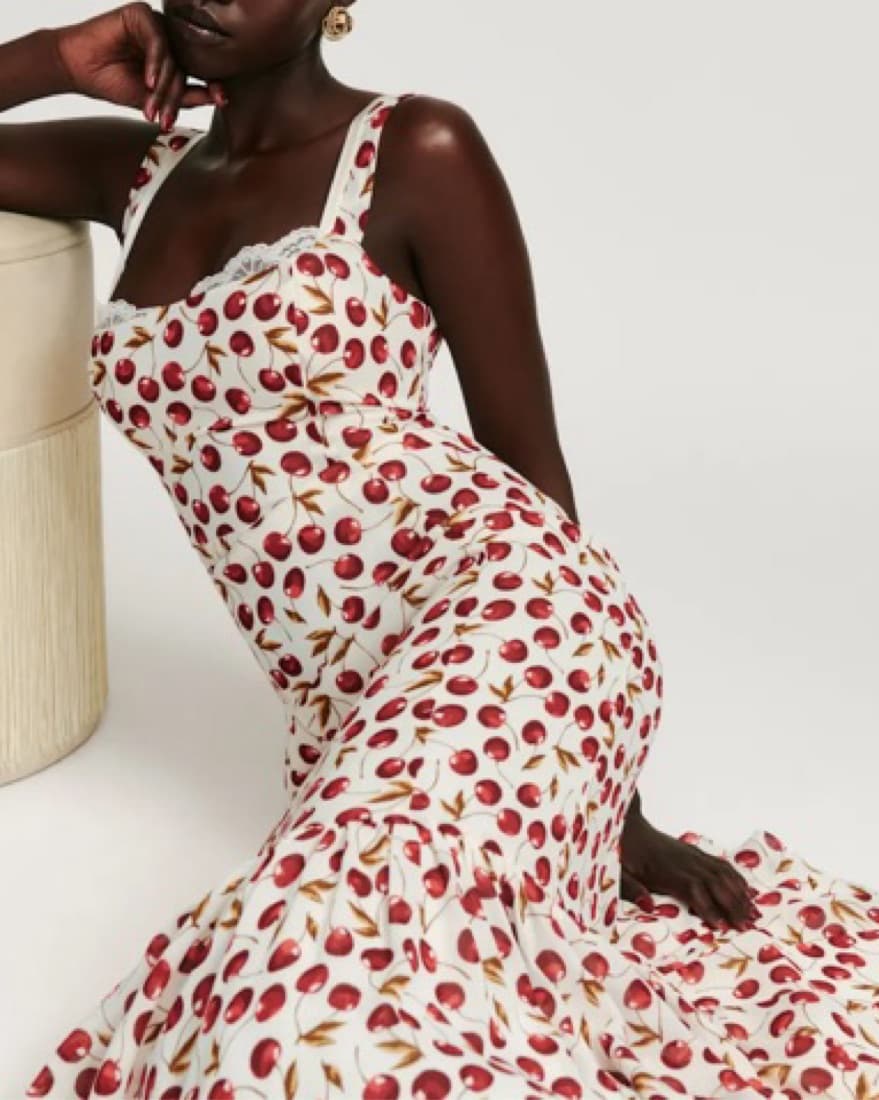 Reformation Cherry Dress - Image 5
