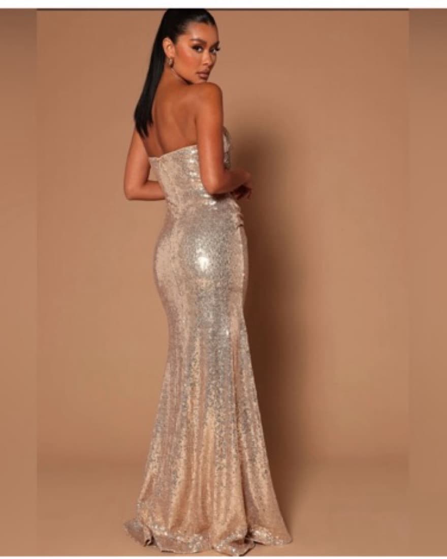 Diva Sequin gown Gold- xs brand new - Image 2