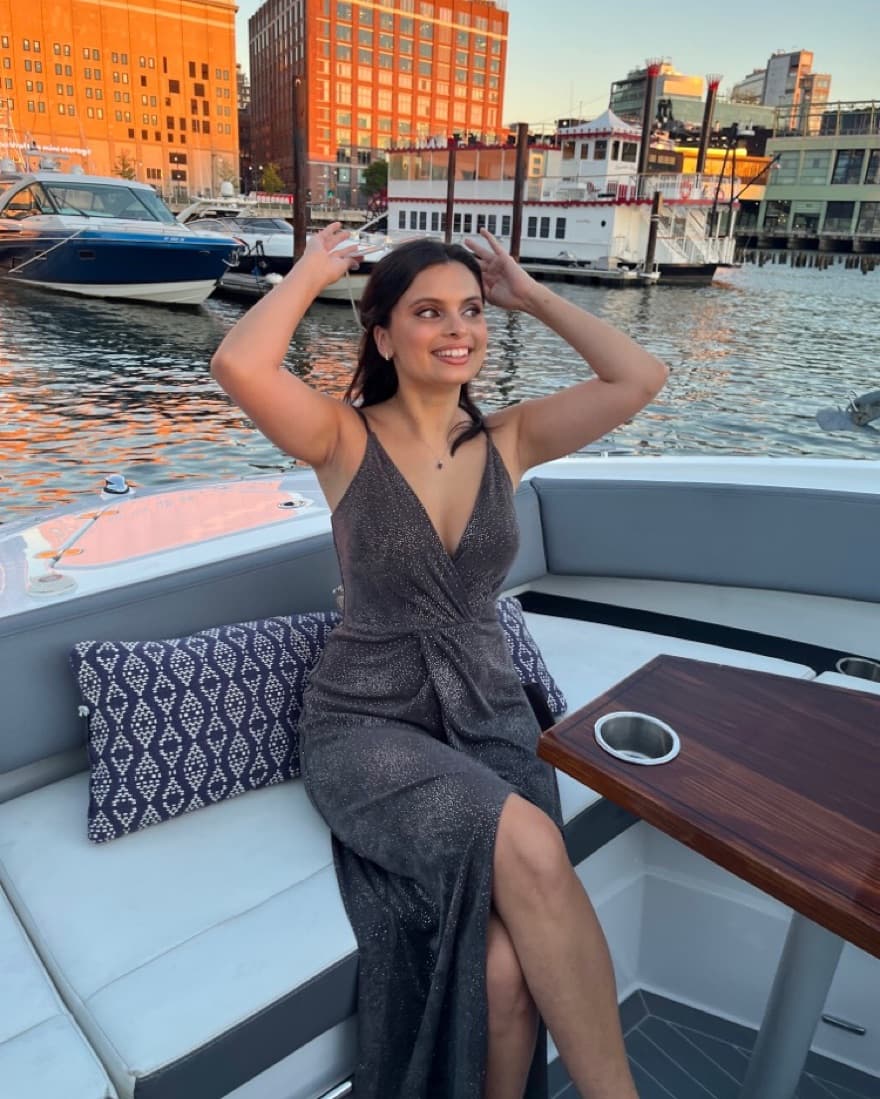 Reformation Shimmer Plunge Dress - Image 1