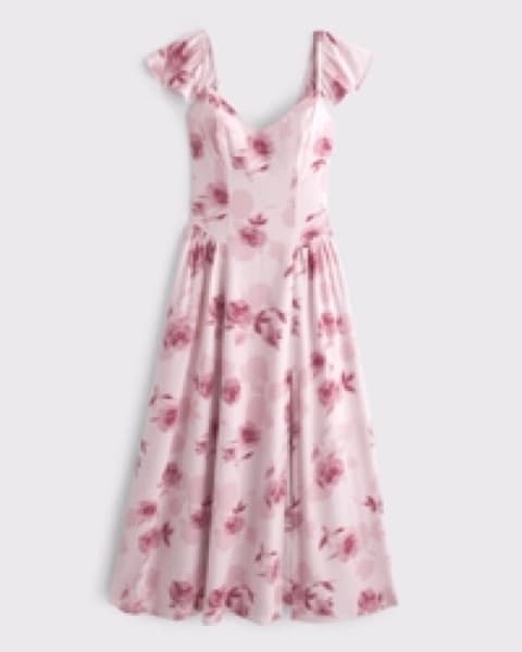Abercrombie & Fitch Pink Floral Midi Dress  - Image 2