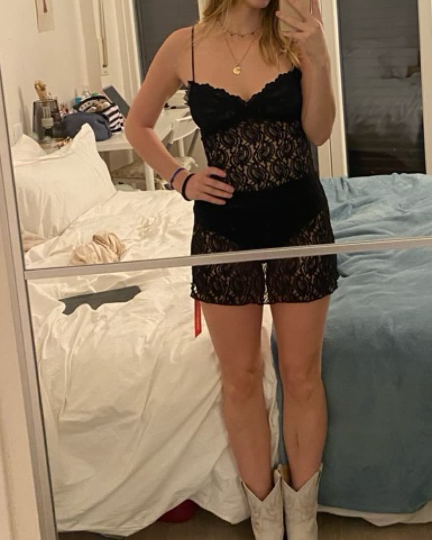 Lace Black Dress - Image 3