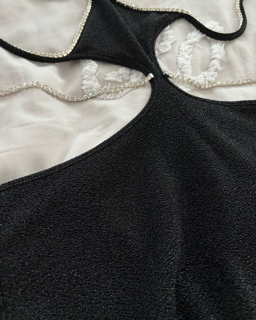 Black Crisscross Cutout Bodycon Dress - Image 3
