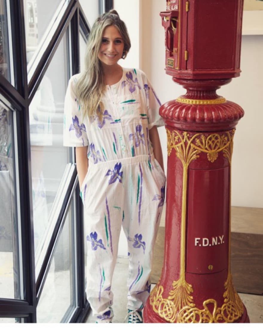 Vintage Painter Jumpsuit With Flowers - Image 1