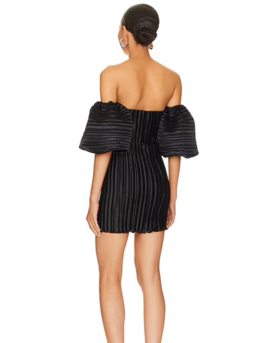 L’IDEE Sirene Mini Dress In Noir  - Image 2