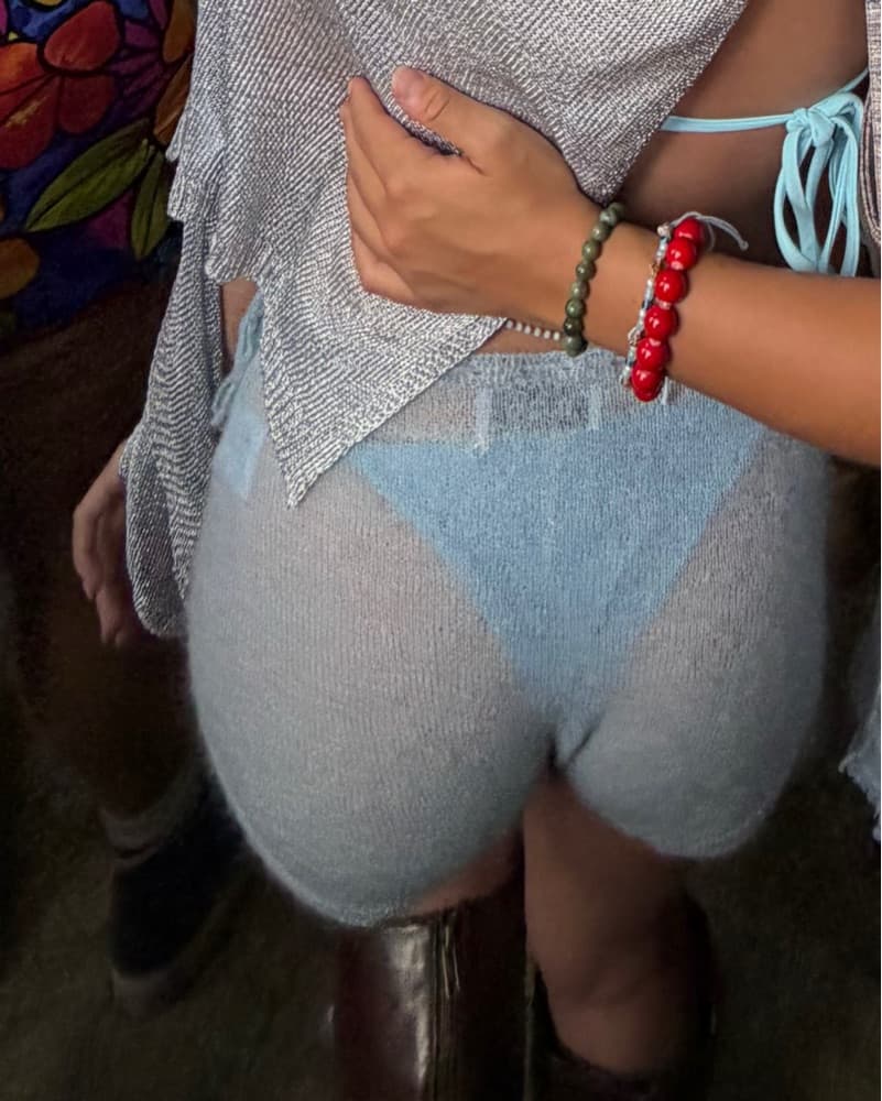 Guzio Blue Mini Shorts - Image 2