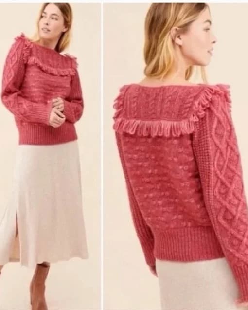 Romantic Textured Knit Sweater - Image 2