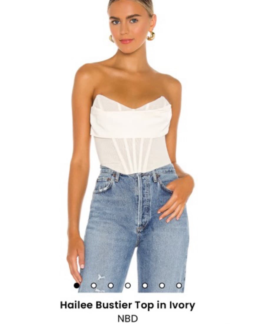 Hailee Bustier Top Ivory NBD size XS - Image 1