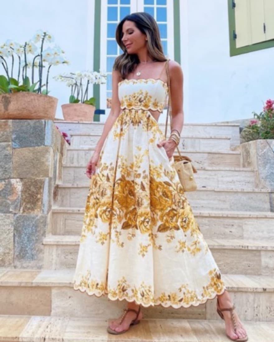 Zimmermann Aliane Scalloped Midi Dress - Image 3