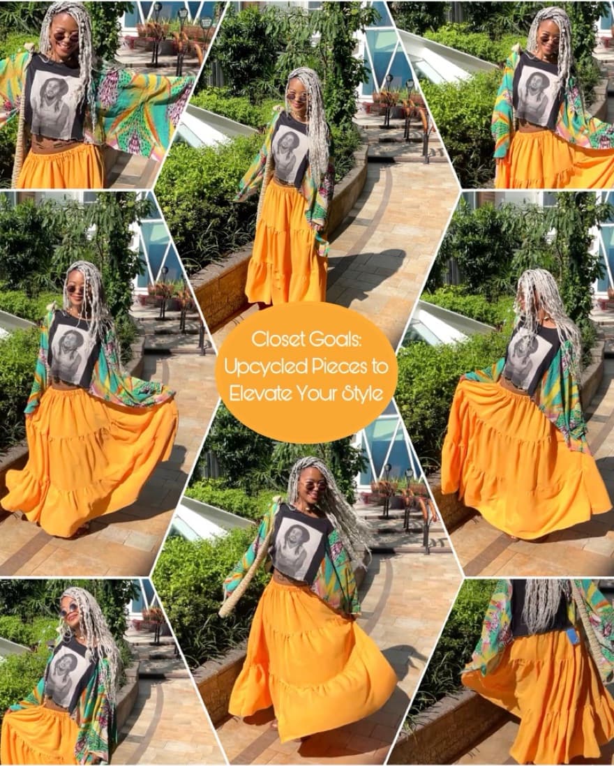 Orange Tiered Skirt - Image 6