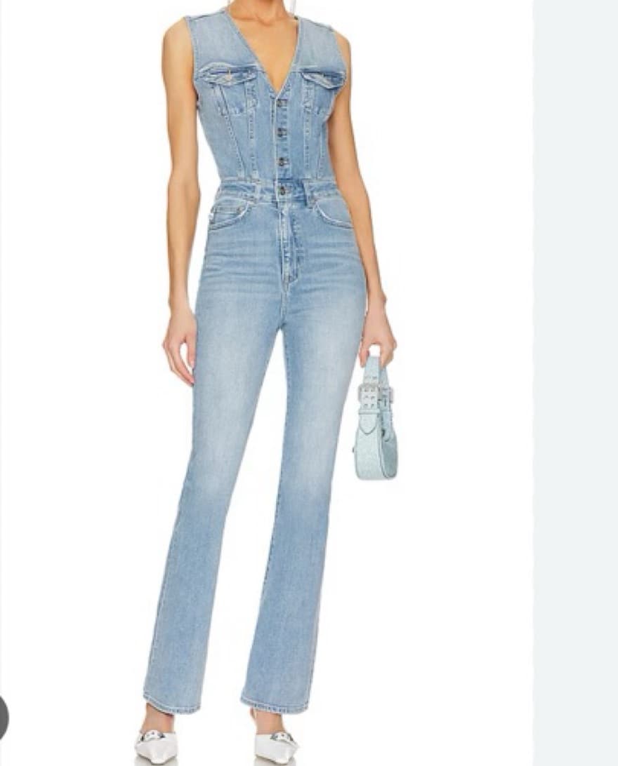 Lovers And Friends Denim Jumpsuit - Image 1